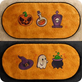 تصویر ست دونفره چشم بند خواب طرح هالووین نارنجی Kava Coral S83 Sleep Mask