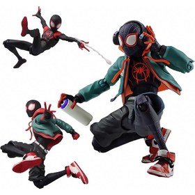 تصویر اکشن فیگور اسپایدرمن مایلز مورالز برند Marvel D4 Marvel Spiderman Miles Morales D4