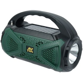 تصویر اسپیکر بلوتوثی رم و فلش خور خورشیدی AK-1136 AK-1136 Wireless Speaker