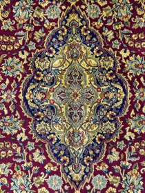 تصویر فرش دستباف 12متری تمام پشم آنتیک کرمان تمام پشم طلاشور کد0300016 Handmade 12m full wool antique carpet,Kermanian design,Goldwashed,code 0300016