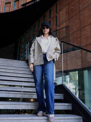 تصویر ترنچ کت موکا - قد 