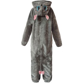 تصویر پتو گربه طوسی| مناسب قد زیر 150 تا 170 سانتی متر 