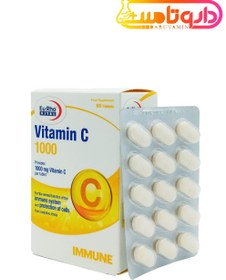 تصویر قرص ویتامین C 1000 میلی گرم یوروویتال 60 عدد Eurho Vital Vitamin C 1000 mg 60 Tablets