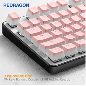 تصویر مجموعه کلید کیبورد مکانیکال ردراگون مدل اومبر A139 Redragon Ombre A139 Mechanical Keycaps