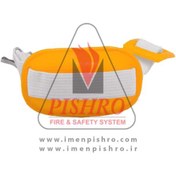 تصویر بند زیر چانه با گیره‌ی فلزی رنگ سفید 