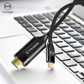 تصویر کابل تبدیل USB-C به HDMI مک دودو مدل CA-5880 طول 2 متر Type-c to HDMI Cable 2m 