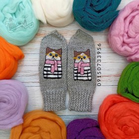 تصویر دستکش نیمه طرح "میو" 