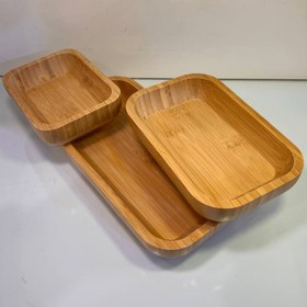 تصویر کاسه مستطیل بامبو 