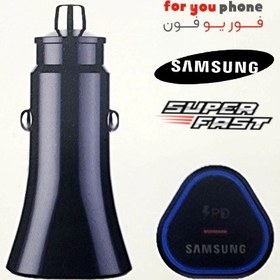 تصویر شارژر فندکی سامسونگ مدل PD 25W همراه کابل تایپ سی 