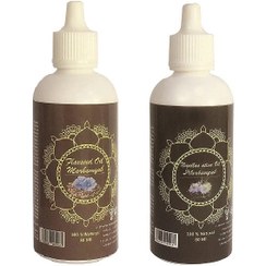 تصویر روغن تقویت کننده مو، مژه و ابرو مرهم یاب مدل سیاهدانه و دانه کتان حجم 80 میلی لیتر مجموعه 2 عددی 