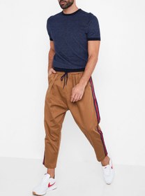 تصویر شلوار با نوار کناری به رنگ قهوه‌ای برند state 8 Side Striped Pants Brown