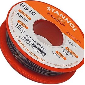 تصویر سیم لحیم استانول مدل Stannol Sn63Pb37 Solder Wire 100g