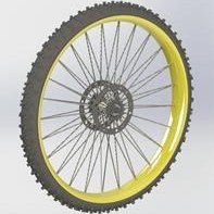 تصویر چرخ دوچرخه طراحی شده در سالیدورک 