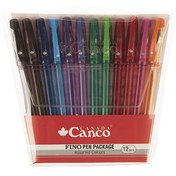 تصویر پک خودکار رنگی 12 عددی کنکو مدل CANCO FINO PEN 1.0mm CANCO FINO PEN 1.0mm