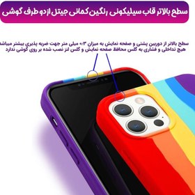 تصویر قاب سیلیکونی رنگین کمانی محافظ لنز مناسب برای گوشی سامسونگ مدل S20FE Cover Silicon Lens Protective Rainbow Pattern For Samsung S20FE