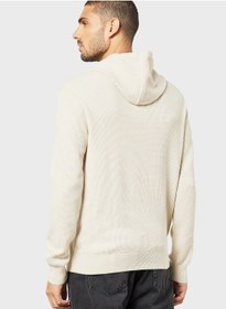 تصویر سویشرت بافتنی کلاهدار برند mango man Knitted Hooded Sweater