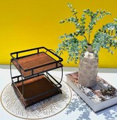 تصویر استند 2 طبقه پا حلقه ای 