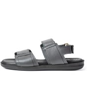 تصویر صندل مردانه چرم مدل Z6 رنگ مشکی 