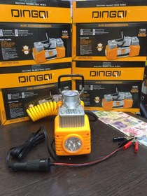 تصویر پمپ باد دو سیلندر فندکی 12V دینگی DINGQI 12V two-cylinder lighter air pump