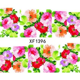 تصویر Flowers Pattern DIY Nail Art Stickers Self-Adhesive Water Transfer Manicure Tool XF1396 