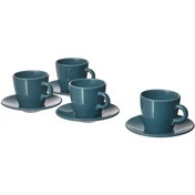 تصویر فنجان و نعلبکی سرامیکی ایکیا مدل FARGKLAR ست چهارتایی 