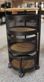 تصویر جای سیب زمینی و پیاز ۳ طبقه فلزی 