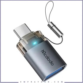 تصویر تبدیل OTG مک دودو مدل OT-7400 USB-A به USB-C با سرعت ۵ گیگابیت 