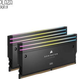 تصویر رم دسکتاپ DDR5 دو کاناله 6400 مگاهرتز CL32 کورسیر مدل Dominator Titanium RGB ظرفیت 32 گیگابایت 