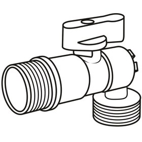 تصویر شیر پیسوار فیلتر دار سایز 3/8"*½" (دسته نقره ای) - نیوپایپ 