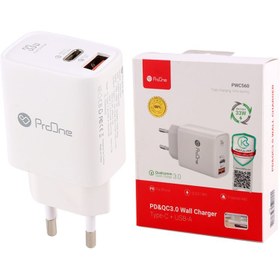 تصویر شارژر دیواری پرووان مدل PWC560 PD 33W ProOne PWC560 USB PD 33W Wall Charger