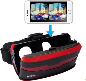 تصویر VR Real Feel Virtual Reality Car Racing Gaming System with Bluetooth Steering Wheel and Headset Goggles Viewer Glasses for iOS iPhone and Android - ارسال 15 الی 20 روز کاری 