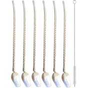 تصویر نی نوشیدنی یونیک لاو بسته 6 عددی فرچه دار 