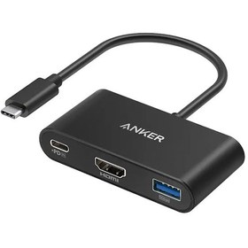 تصویر تبدیل تایپ سی به HDMI انکر PowerExpand A8339HA1 PowerExpand 3 in 1 USB-C PD Hub A8339HA1