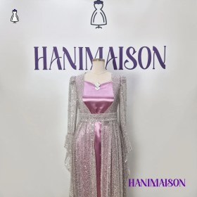 تصویر لباس کردی یقه دلبری و کوا چین دار هانی مزون 