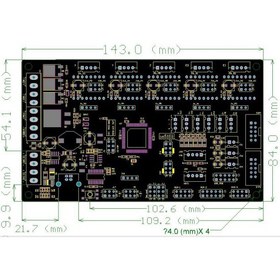 تصویر برد کنترلر پرینتر سه بعدی MKS Gen V1.4 printer controller MKS Gen V1.4