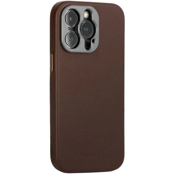 iPhone 13 Pro Leather Case  Brown (works with MagSafe) - SANDMARC