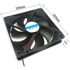 تصویر فن 12 ولت سایز 12*12 با ضخامت 25 میلی متر Fan 21*12 12v