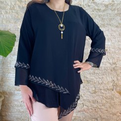 تصویر شومیزحریر سایز بزرگ مدل رها3142 