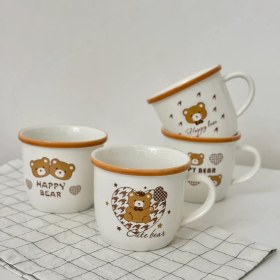 تصویر ماگ خرسی happy bear کد 1002 