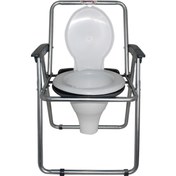 تصویر توالت فرنگی تاشو کابوک مدل مبله با قیف کد 48850 - سفید 