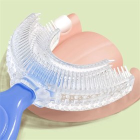 تصویر مسواک کودک تمام سیلیکونی چرخشی ا Rotating all-silicone baby toothbrush Rotating all-silicone baby toothbrush
