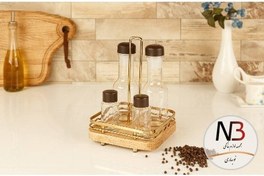 تصویر ست آبلیموخوری چوبی فلزی بی وی کی 2603 