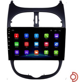 تصویر مانیتور اندروید فابریک پژو 206 برند مدیا پلاس (ساخت کره) Peugeot 206 fabric android monitor