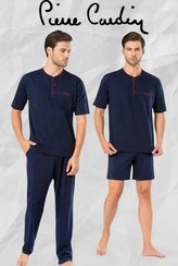 تصویر ست پیژامه مردانه فاق نرمال آستین کوتاه راسته | پیر کاردین Pierre Cardin L1.PC.004 