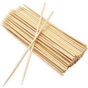 تصویر سیخ جوجه چوبی بامبو درجه یک25 سانت 90تایی 