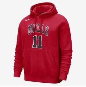 تصویر سویشرت ورزشی مدل DeMar DeRozan Chicago Bulls Club Fleece رنگ قرمز دانشگاه مردانه نایک 