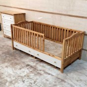 تصویر تخت خواب چوبی کودک و نوجوان مدل T1 