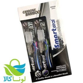 تصویر مسواک اسمارت اورال زغالی مدیوم _ Oral smart medium charcoal toothbrush 