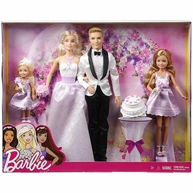 تصویر عروسک باربی عروس و داماد Barbie Ken Bride Groom Sisters Wedding Set Play Set Doll - زمان ارسال 15 تا 20 روز کاری 