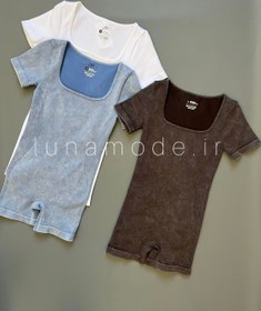 تصویر اورال ورزشی زنانه سنگشور یقه خشتی آستین کوتاه 